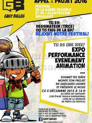 Appel à Projet 2016 - Festival de la bande dessinée et de l'Illustration Malagasy Gasy Bulles au siège de Tantsary Tahala Rarihasina