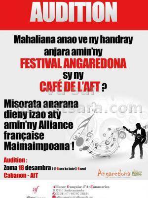 Audition Angaredona Festival - Alliance Française d'Antananarivo