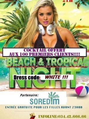 Beach & Tropical Night au discothèque Le Six