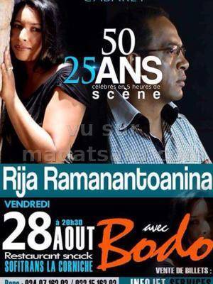 Cabaret Bodo et Rija Ramanantoanina au Restaurant Snack Sofitrans la corniche