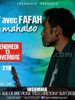 Cabaret avec Fafah Mahaleo au Insomnia