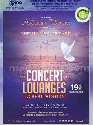 Concert de Louanges de la Chorale Antsahabe Fitiavana à l'Eglise de l'Ascension Paris 17è