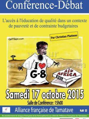 Conférence débat L'accès à l'éducation de qualité dans un contexte de pauvreté et de contrainte budgétaires à l'Alliance Française de Tamatave