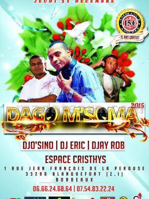Dago M'Sôma 2015 avec Djo'Sino, Dj Eric et Djay Rob à l'Espace Cristhys Bordeaux