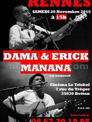 Dama & Erick Manana en concert à Rennes au Cinéma Le Triskel