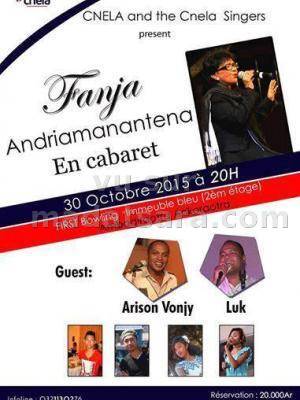 Fanja Andriamanantena en cabaret au FIRST Bowling Ambodiraotra Ankoraotra avec Arison Vonjy et Luk