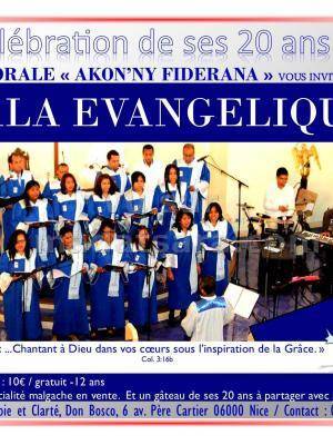 Gala Evangelique - célébration des 20 ans de la Chorale Akon'ny Fiderana