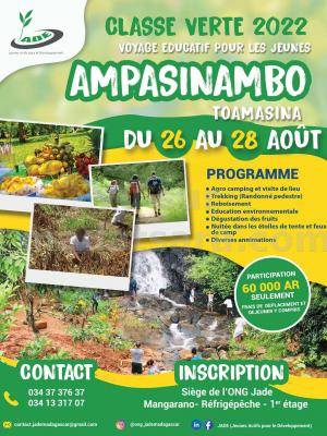Classe verte 2022 Ampasinambo Voyage d'études Toamasina