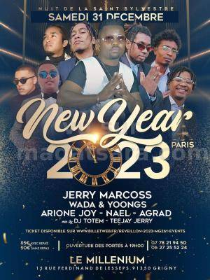 Jerry Marcoss, Wada, Yoongs, Arione Joy, Nael, Agrad Diner/Soirée dansant(e) Le Millenium Grigny