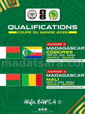 Qualifications coupe du monde 2026 Madagascar vs Mali vs Comores
