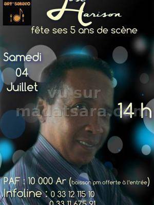 José Harison fête ses 5 ans de scène au Art'Sakafo