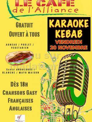 Karaoke Kebab au café de l'Alliance chansons gasy, françaises et anglaises