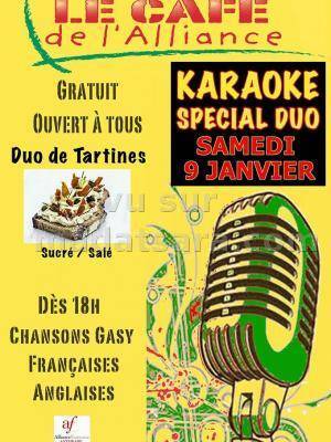 Karaoke special Duo au café de l'Alliance Antsirabe