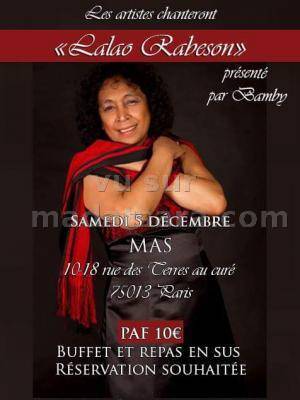 Les artistes chantent Lalao Rabeson pour son 70è anniversaire au MAS Paris