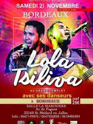 Lola & Tsiliva au grand complet avec ses danseurs à Bordeaux Salle La Mariniere