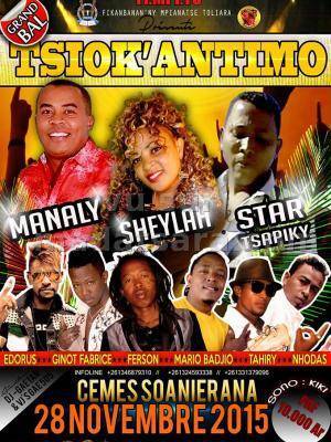 Manaly, Sheylah, Star, Edorus, Ginot Fabrice, Ferson, Mario Badjo, ahiry et Nhodas - Tsiok'Antimo Grand Bal au CEMES Soanierana