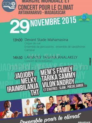 Marche mondiale et concert pour le climat avec Jaojoby, Melky, Iraimbilanja, THT, Mem's Family, Tarika Sammr, Vilon'Androy