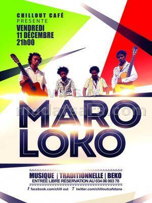 Maro Loko musique traditionnelle Beko au Chillout Café