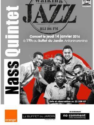 Mass Quintet en concert au Buffet du Jardin Antaninarenina - Walking Jazz RLI 106FM