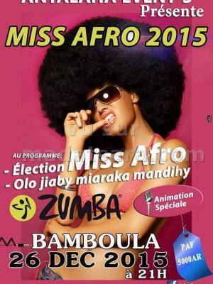 Miss Afro 2015 au Bamboula Antalaha