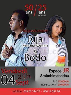 Rija Ramanantoanina et Bodo - 50ans, 25 ans de scène à l'Espace JR Ambohimanarina
