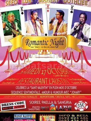 Romantic Night avec Johary (Sefo, Luk, Mahery et Gothlieb) au Restaurant L'Austin Saint-Denis La Réunion