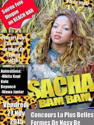 Sacha Bam Bam Soirée folle dingue au Beach Bar