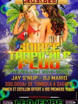 Soirée tropicale Fluo Reveillon 2015 - 2016 avec Jay S'Nup et D Marion au Djembe