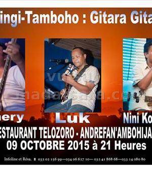 Taingi-Tamboho Gitara gitara - Mahery, Luk, Nini Kolibera au Restaurant Telozoro Andrefan'Ambohijanahary