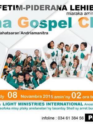 Tana Gospel Choir fetim-pirenena lehibe au Light Ministries International Anosizato Ouest