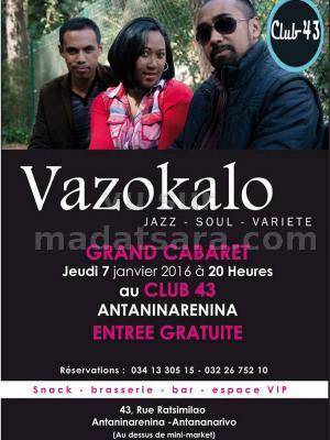 Vazokalo - jazz Soul Variété au Club 43 Antaninarenina