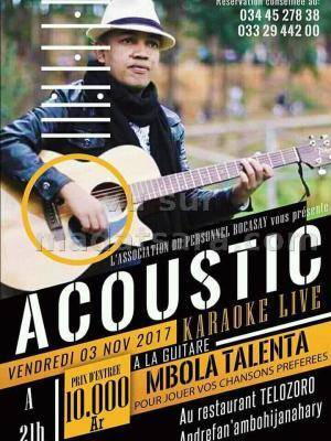 Acoustic karaoke live avec Mbola Talenta au Restaurant Telozoro