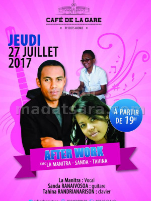 After work au Café de la Gare Soarano‍ avec Manitra‍ , Sanda Ranaivosoa‍ & Tahina‍