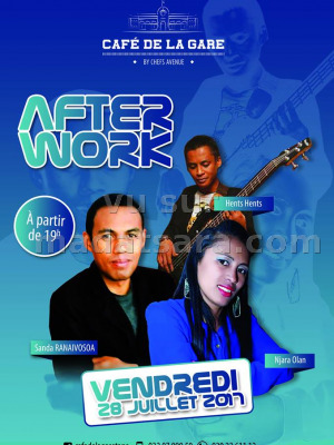 After work au Café de la Gare Soarano‍ avec Sanda Ranaivosoa‍ , Njara Olan‍ & Hents‍