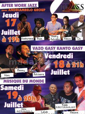 After work Jazz : avec Andriambelo Group Poon, Voahirana, Andry Sylvano, Naivo, Do.
Vazo gasy kanto