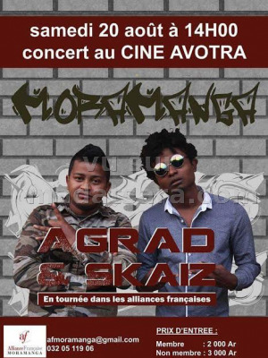 Agrad & Skaiz en concert au Ciné Avotra