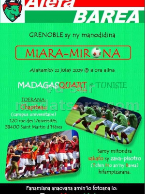 Alefa Barea - Madagascar vs Tunisie - Chapiteau Saint Martin d'Hères