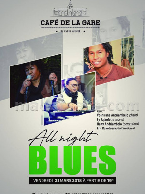 All night blues avec Voahirana Andriambelo‍ , Harty Andriambelo‍ , Eric Rakotoary‍ & Fy Rajaofetra‍ - Café de la Gare Soarano‍