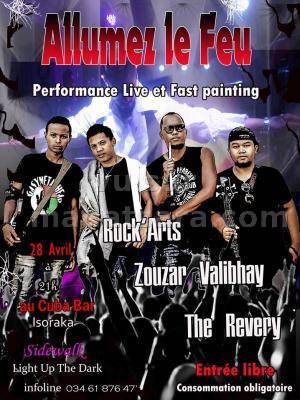ALLUMEZ LE FEU performance live et fast painting - Cuba Bar Tana - Isoraka‍