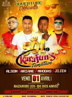 Alson, Ariane, Nhodas, Jijih Karafun's Toamasina