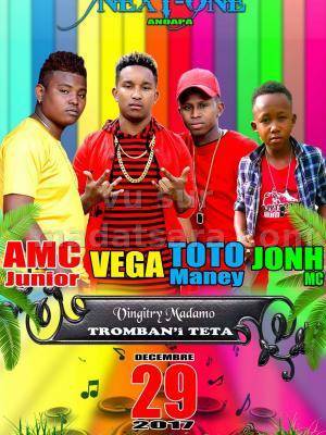 Amc Junior, Vega, Toto Maney, Jonh Mc en show case Next One Andapa