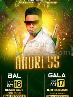 Andress‍ - ambiance mafana - Beach Club Sainte Marie‍ - Ilot Madame Sainte Marie