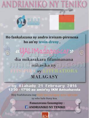 Andrianiko ny teniko - fifaninanana mikasika ny fitsipika sy literatiora malagasy - IKM Antsahavola