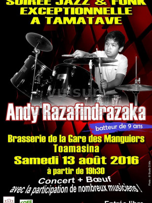 Andy Razafindrazaka - soirée Jazz & Funk  exceptionnelle - Brasserie de la Gare des manguiers Toamasina
