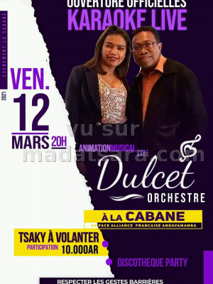 Animation musicale avec Dulcet Orchestre - Cabane Lounge Bar Karaoke Andavamamba‍