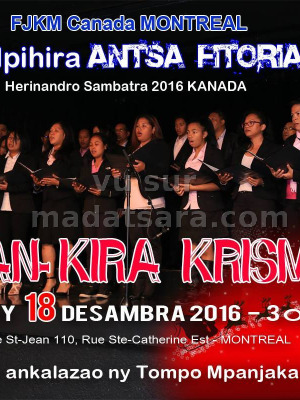 Antsan-kira krismasy - Centre Communautaire Roussin Montréal Canada‍