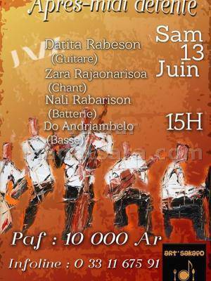 Après-midi détente avec Datita Rabeson, Zara Rajaonarisoa, Nali Rabarison, Do Andriambelo au Art'Sakafo