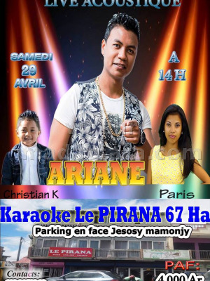 Ariane‍ avec Christian K‍ & Paris‍ live acoustique - Le Pirana 67Ha