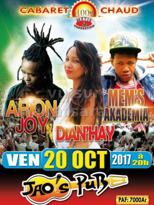 Arione Joy‍ , Dian-Hay‍ & Mem's Akademia‍ en show case au JAO'S PUB‍