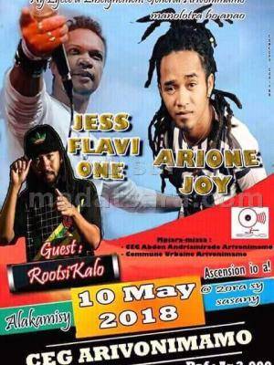 Arione Joy, Jess Flavi One, Rootsikalo en concert Ceg Arivonimamo